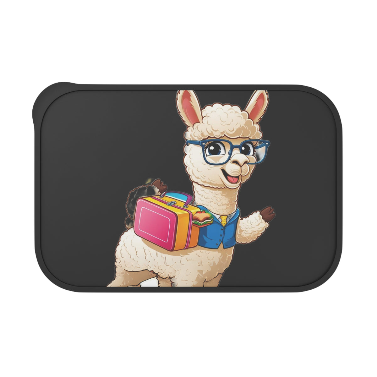 Cute Nerd School — Black PLA Bento Box with Utensils